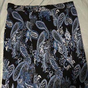 Blue Paisley yoga pants